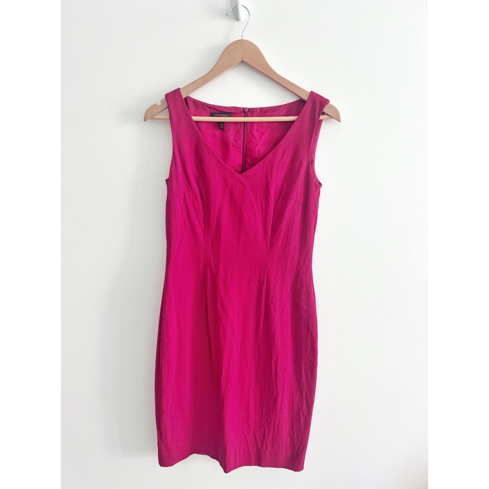 Escada dress size 4 34 red wool - Picture 3 of 7